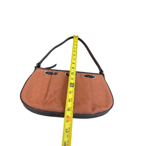 Dooney & Bourke Womens Orange brown satchel handbag small SKU8150 - Picture 4 of 16